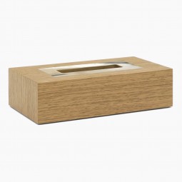 Natural Oak and Horn Tissue Box Cover
