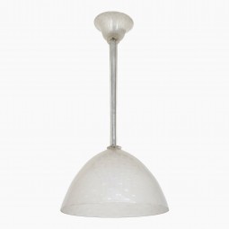 White Murano Glass Pendant Light by Seguso