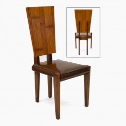 Oak and Bamboo Chair by Andre Sornay