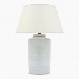 White Ironstone Canister Lamp