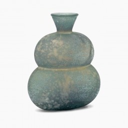 Green Textured Glass Vase