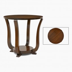 Circular Walnut Art Deco Table