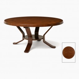 Round Rosewood Art Deco Table