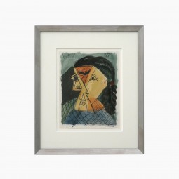 Abstract Watercolor Painting of Woman by Raymond Debieve