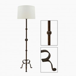 Iron Standing Lamp with Ball Detail