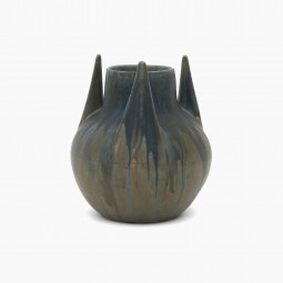 Blue and Green Drip Glazed Vase