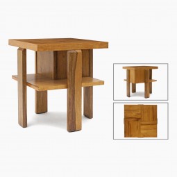 Square Limba Wood Table
