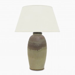 Light Green and Brown Ceramic Table Lamp