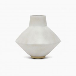 Gray/Beige Stoneware Vase