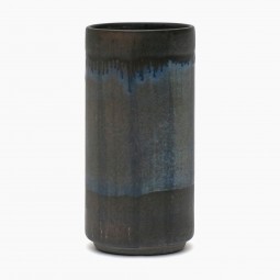 Oval Drip Glazed Vase