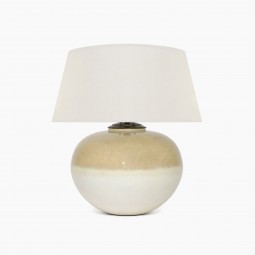Beige and Ivory Ceramic Table Lamp