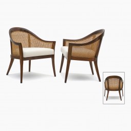 Pair of Mahogany and Cane Chairs