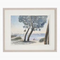 French Watercolor Scenic Painting