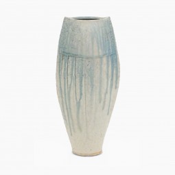 Light Blue Ceramic Studio Art Vase