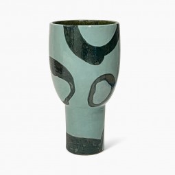 LIght Blue Pedestal Vase