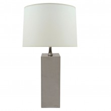 Square Silver Metal Table Lamp by Barbiere