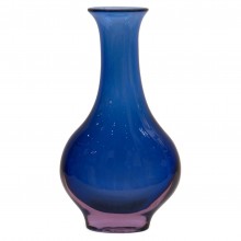 Blue Murano Glass Vase by Seguso