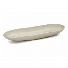 Long Oval White Marble Bowl