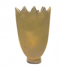 Matte Glazed Gold Tulip Vase