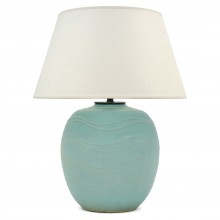 Large Light Blue/Green Japanese Ceramic Lamp