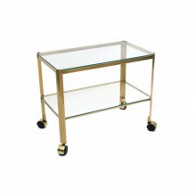 Brass and Glass Two Tiered Cart