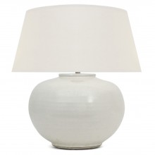 Circular White Glazed Lamp