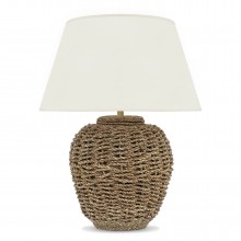 Sea Grass Covered Table Lamp