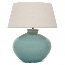 Large Blue/Green Wash Stoneware Lamp