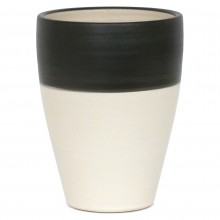 Black and White Stoneware Vase
