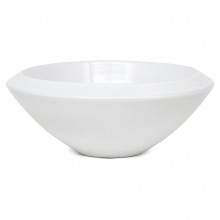 White Ceramic Bowl with Wide Rim