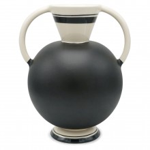 Black and Cream Italian Studio Vase
