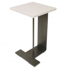 Steel and Marble Drinks Table