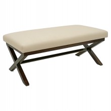 Upholstered X-Form Ottoman
