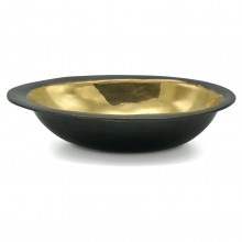 Oval Brass and Bronze Bowl