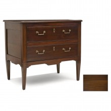 Two Drawer Walnut Commode