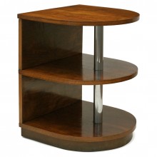 Walnut and Chrome French Side Table