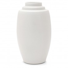 Medium White Porcelain Stepped Vase