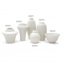 Grouping of Stepped Porcelain Vases and Bowls