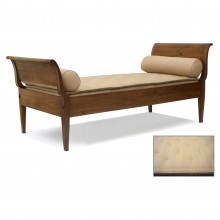 French Walnut Daybed with Curved End Panels