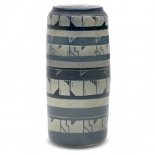 Blue and Gray Ceramic Vase