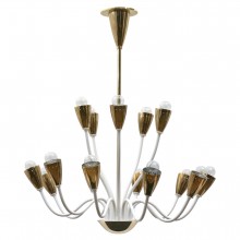 Fifteen Light White Painted Chandelier