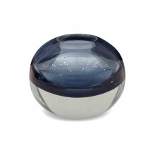 Circular Blue Glass Vase