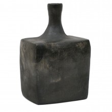 Large Black Clay Vase
