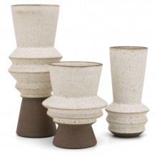 Set of Three Stoneware Vases