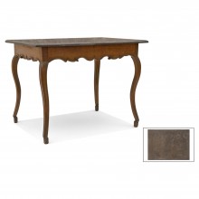 Oak Table with Faux Stone Painted Top