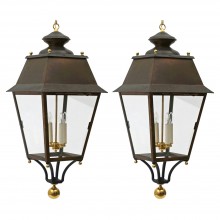 Pair of Copper Lanterns