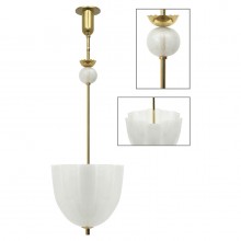 Brass and Glass Murano Pendant Light