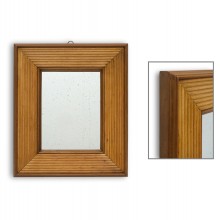 Reeded Wood Mirror