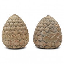 Pair of Terra Cotta Pineapples