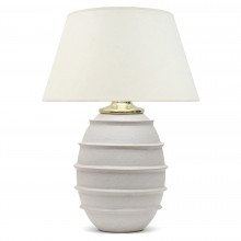 Ribbed White Ceramic Lamp